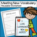 New Vocabulary Worksheet - Meeting New Words
