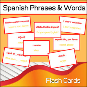 Beginning Spanish Flash Cards
