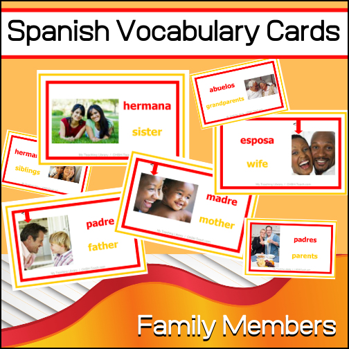 Spanish Vocabulary Cards | Family