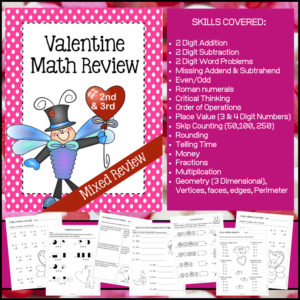 February math worksheets for 2nd and 3rd Grades