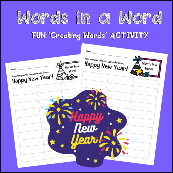 Fun New Year's puzzle - Get your students thinking as they see how many words they can make out of the phrase "Happy New Year"!