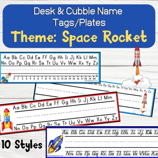 z 482 desk topper - name plate - space rocket cover