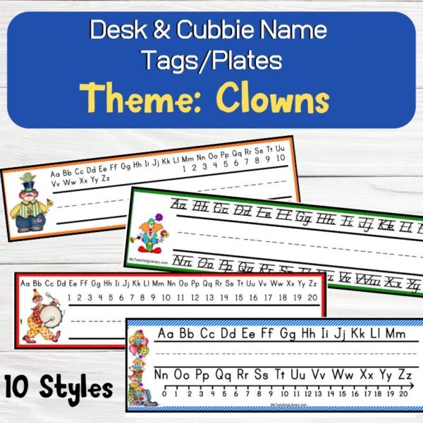 z 487 desk topper - name plate - clown cover