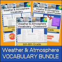 Weather atmosphere vocabulary bundle