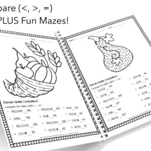 Roman Numerals 1 to 1600 | Plus Thanksgiving Mazes - My Teaching