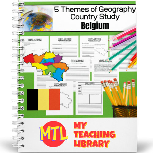 zy457 Belgium 5 themes of geography notebooking country a