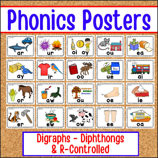 phonics - vowel sounds - digraphs - diphthongs - r-controlled