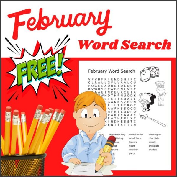 z 443 February Word Search