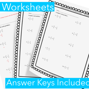 Adding Fractions | Like Denominators - My Teaching Library ...