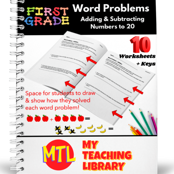 z 345 addition subtraction word problems 1st grade cover