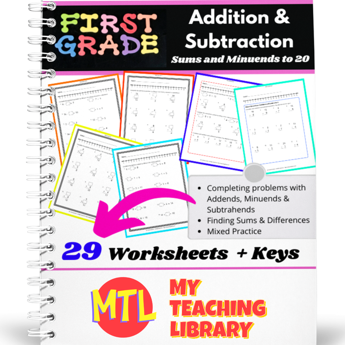 z 340 1st Grade Addition Subtraction cover