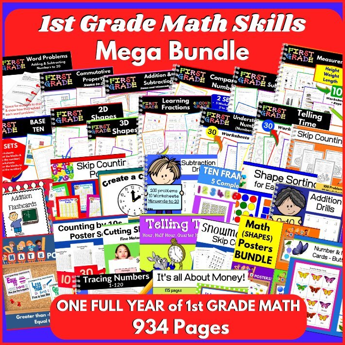 z 321 1st Grade Math Skills Mega Bundle
