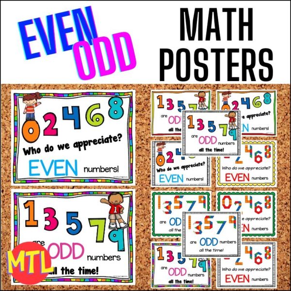 Math Posters | Even - Odd Numbers - My Teaching Library ...