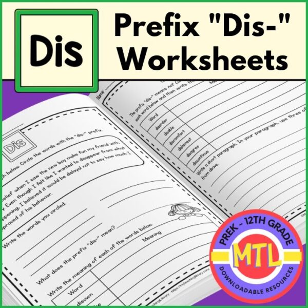 Prefix Dis Worksheets My Teaching Library 7323