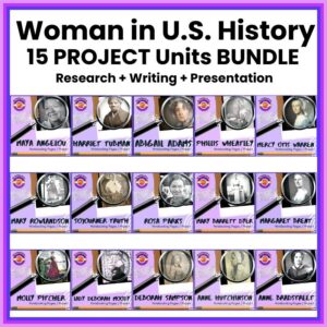 Women in U.S. History – 15 Projects | Research – Writing – Presentation