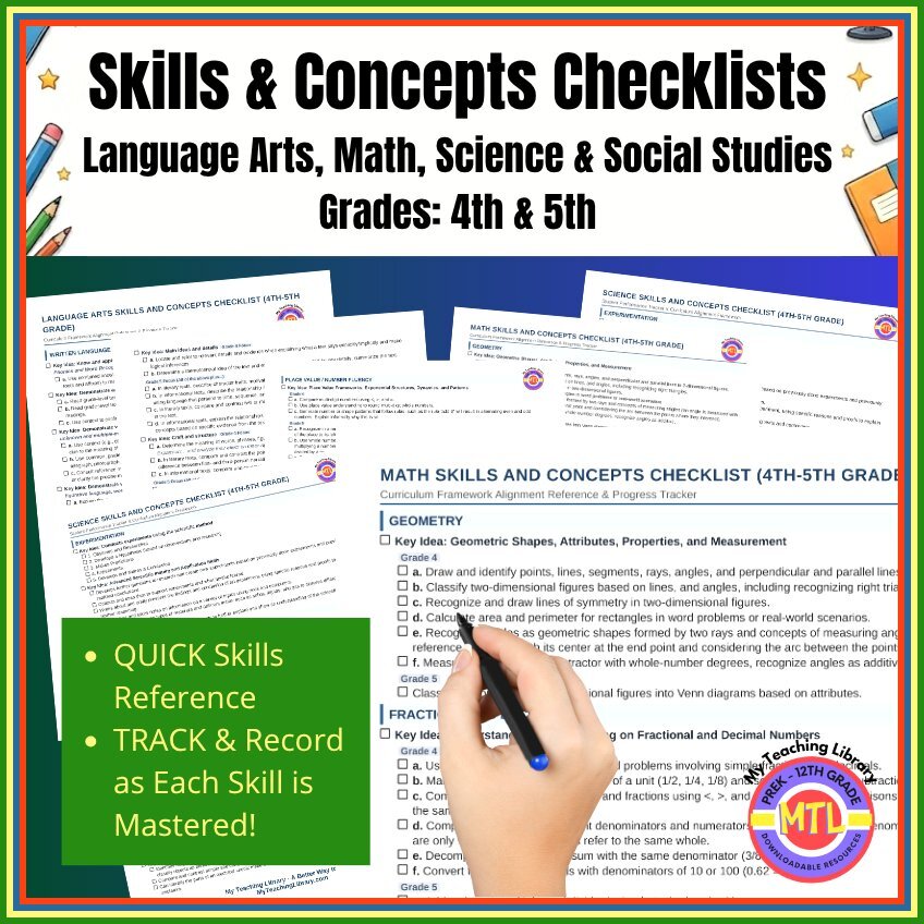 Y 87 Skills and Concepts - 4TH - 5TH a