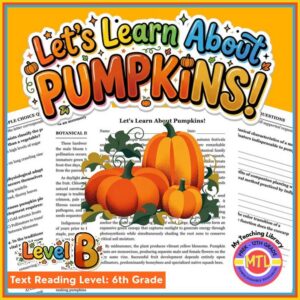 Pumpkin Reading Comprehension – Level B